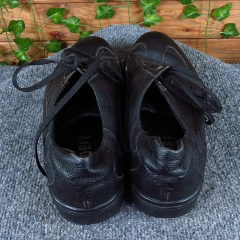 Gravity Defyer Winton Mens Comfort Walking Shoes Size‎ 9 Black Leather